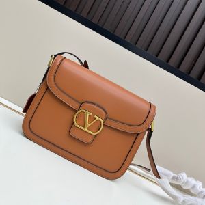 Valentino 9TO5 Shoulder Bag In Smooth Calfskin Brown