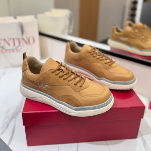Valentino Gumboy Sneakers Unisex Calfskin Brown