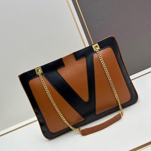 Valentino Viva Superstar Shopping Bag In Nappa Leather Brown