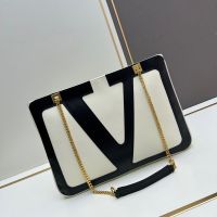Valentino Viva Superstar Shopping Bag In Nappa Leather White
